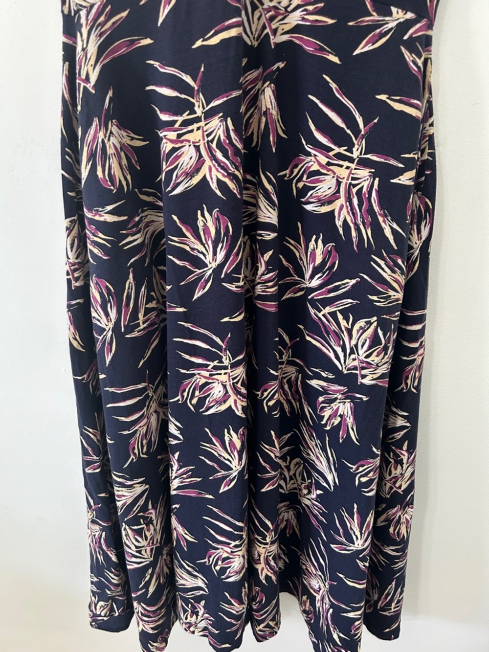 Pact Organic Cotton Dress Size S Navy Floral Midi Tank Resortwear Boat - Picture 9 of 15